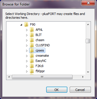 Select Working Directory
